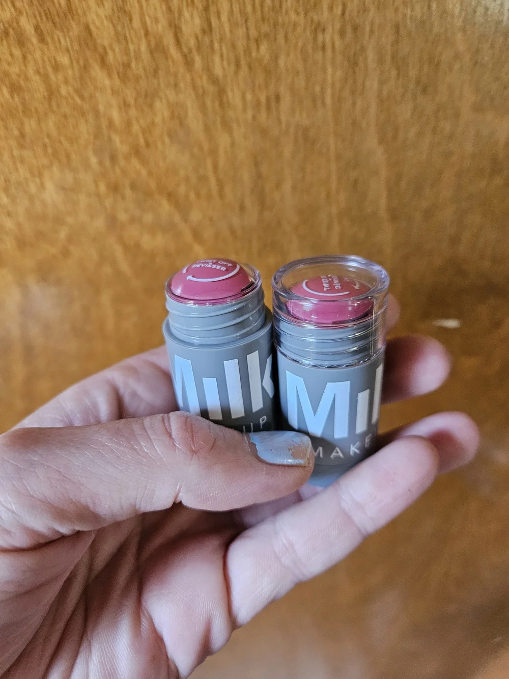 Milk Makeup Dual Cream Blush Sticks in Warm Rose